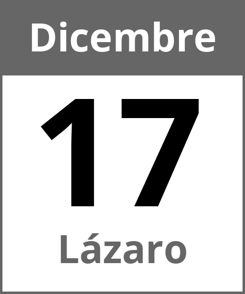 Festa Lázaro Dicembre 17.12.