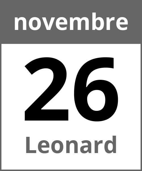 Festa Leonard novembre 26.11.