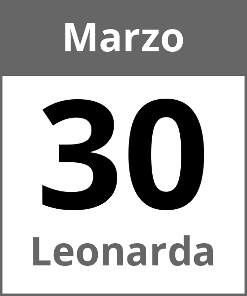 Festa Leonarda Marzo 30.3.