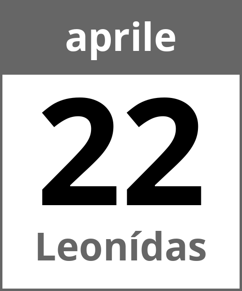 Festa Leonídas aprile 22.4.