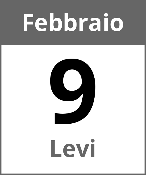 Festa Levi Febbraio 9.2.