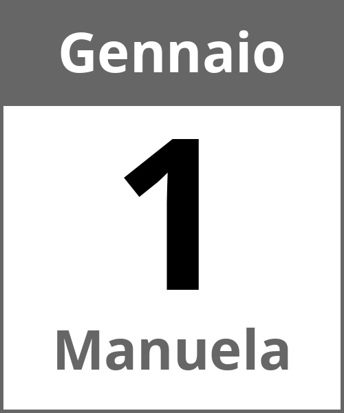 Festa Manuela Gennaio 1.1.