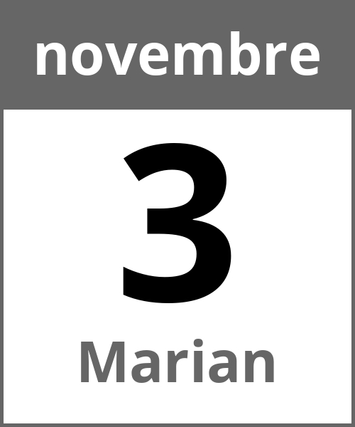 Festa Marian novembre 3.11.