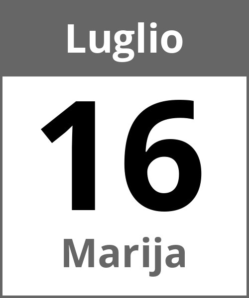 Festa Marija Luglio 16.7.