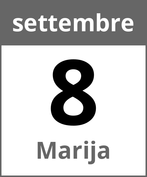 Festa Marija settembre 8.9.