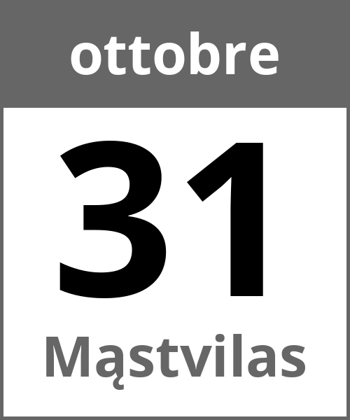 Festa Mąstvilas ottobre 31.10.