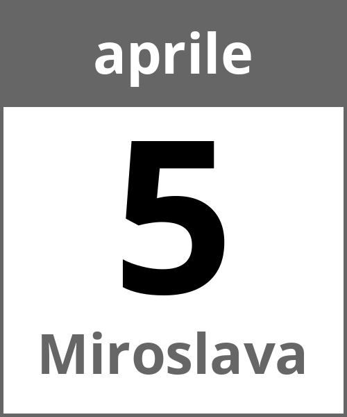 Festa Miroslava aprile 5.4.