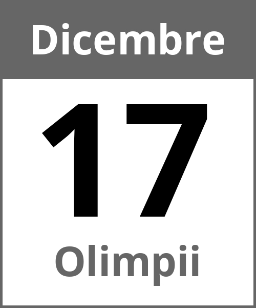 Festa Olimpii Dicembre 17.12.