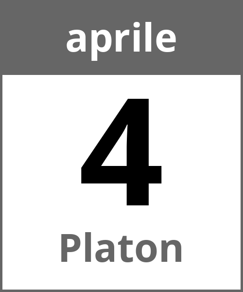 Festa Platon aprile 4.4.