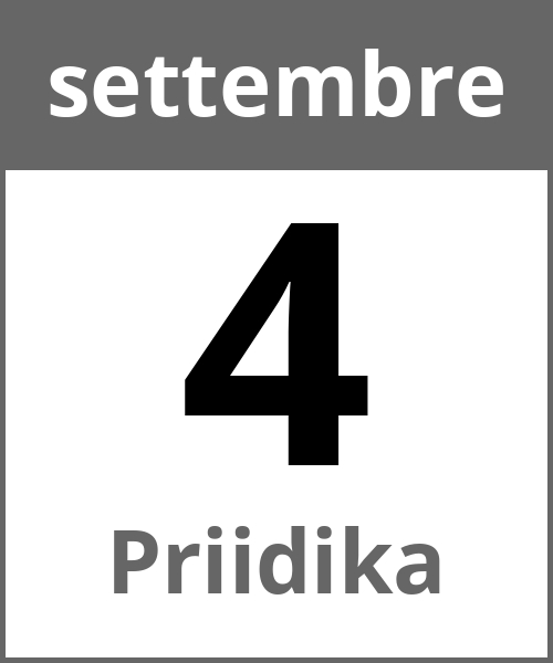 Festa Priidika settembre 4.9.