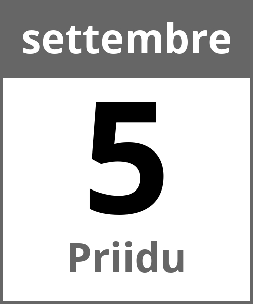 Festa Priidu settembre 5.9.