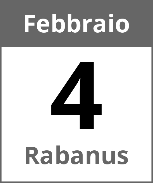 Festa Rabanus Febbraio 4.2.