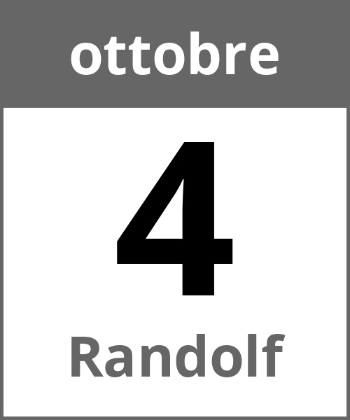 Festa Randolf ottobre 4.10.