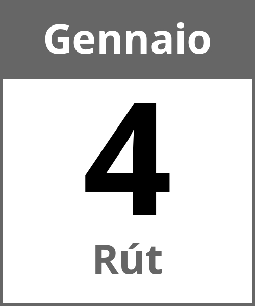 Festa Rút Gennaio 4.1.