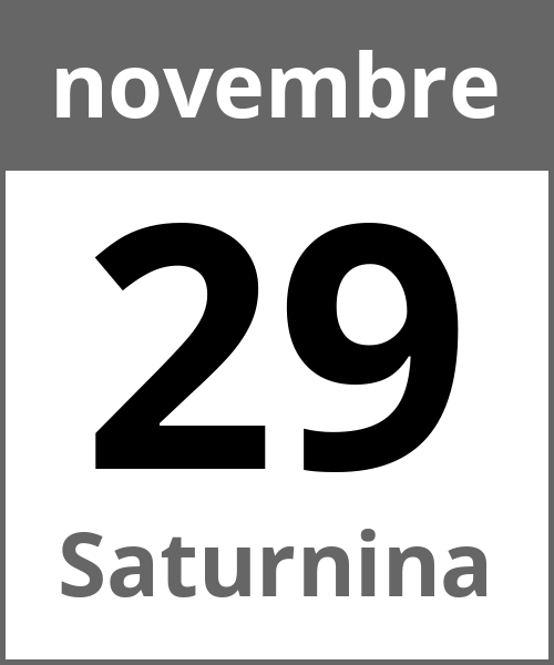 Festa Saturnina novembre 29.11.