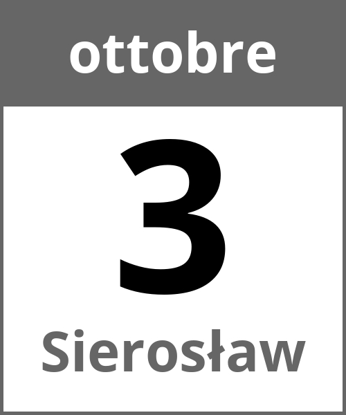 Festa Sierosław ottobre 3.10.