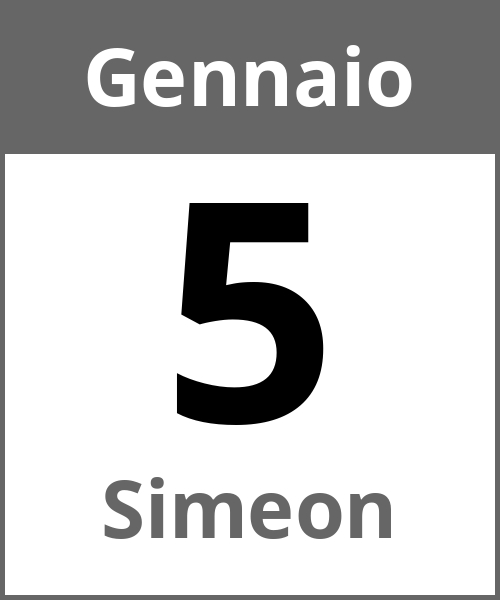 Festa Simeon Gennaio 5.1.