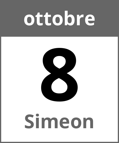 Festa Simeon ottobre 8.10.