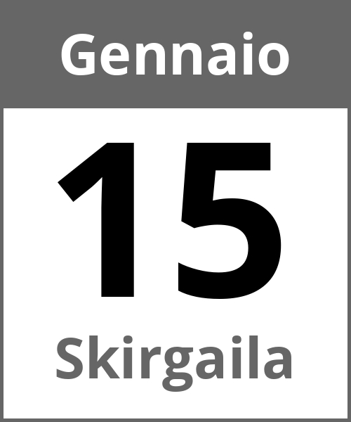 Festa Skirgaila Gennaio 15.1.