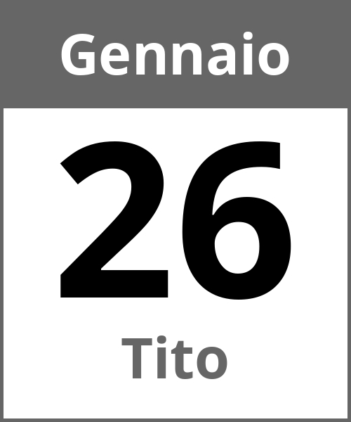 Festa Tito Gennaio 26.1.