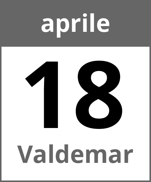 Festa Valdemar aprile 18.4.