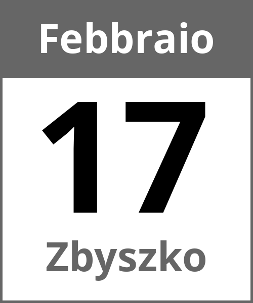 Festa Zbyszko Febbraio 17.2.