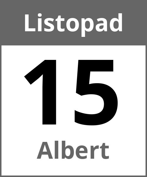 Swieto Albert Listopad 15.11.