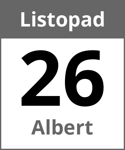 Swieto Albert Listopad 26.11.