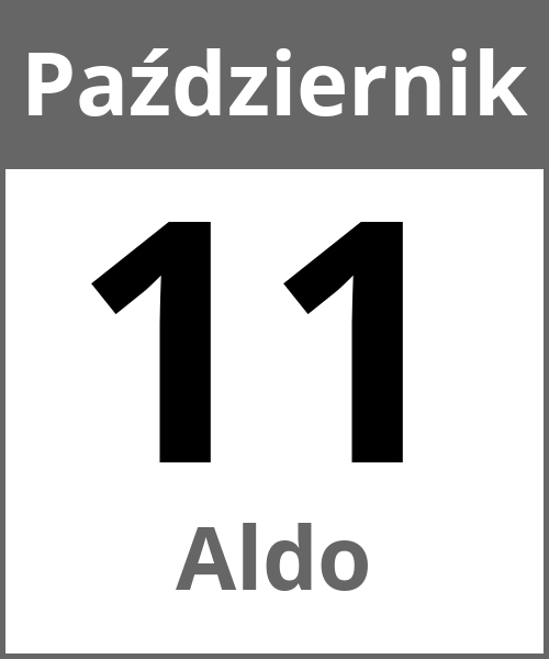 Swieto Aldo Październik 11.10.