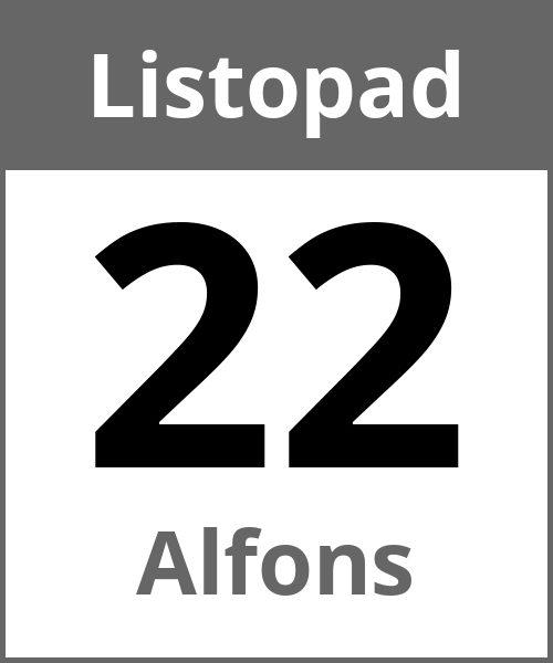 Swieto Alfons Listopad 22.11.