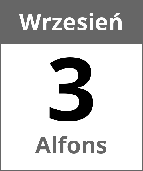 Swieto Alfons Wrzesień 3.9.