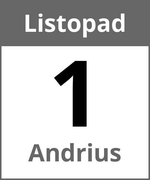 Swieto Andrius Listopad 1.11.