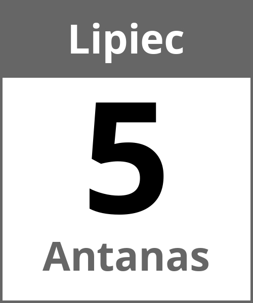 Swieto Antanas Lipiec 5.7.