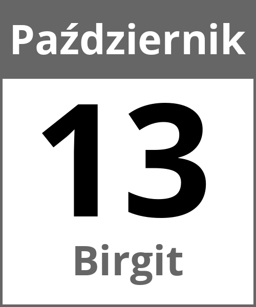 Swieto Birgit Październik 13.10.