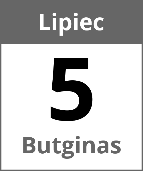 Swieto Butginas Lipiec 5.7.