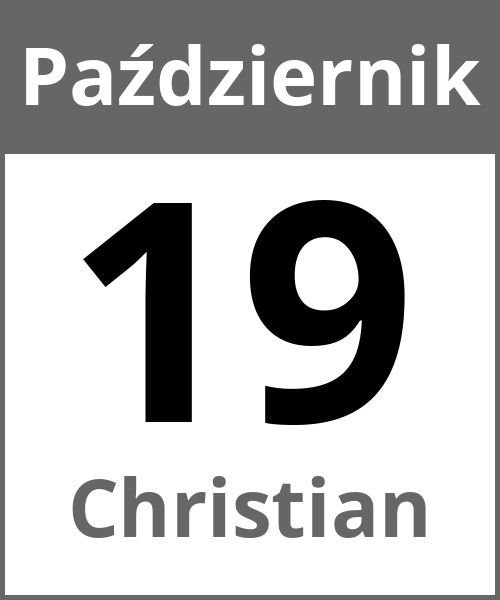 Swieto Christian Październik 19.10.