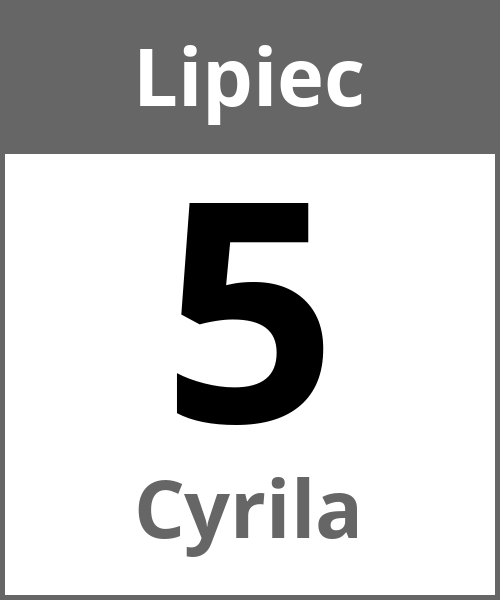 Swieto Cyrila Lipiec 5.7.