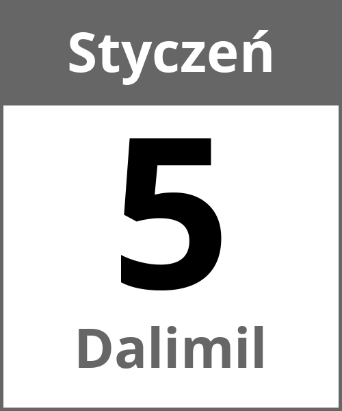 Swieto Dalimil Styczeń 5.1.