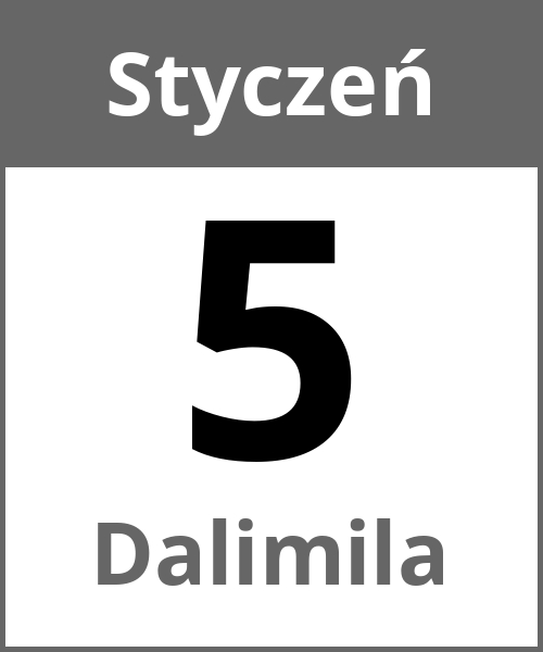 Swieto Dalimila Styczeń 5.1.