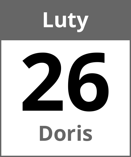 Swieto Doris Luty 26.2.