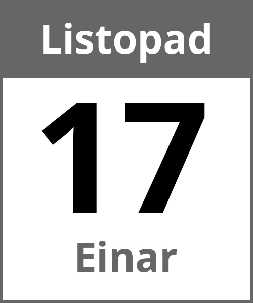 Swieto Einar Listopad 17.11.