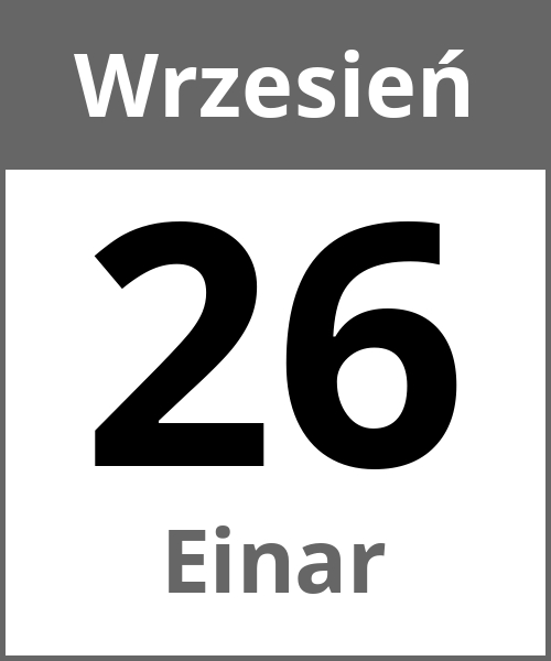 Swieto Einar Wrzesień 26.9.