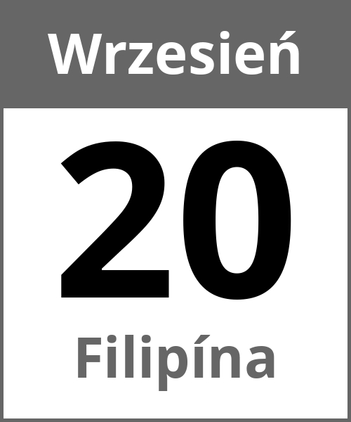 Swieto Filipína Wrzesień 20.9.