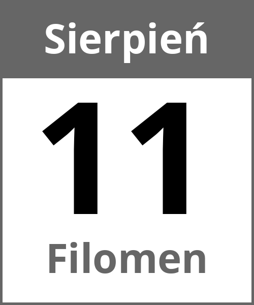 Swieto Filomen Sierpień 11.8.