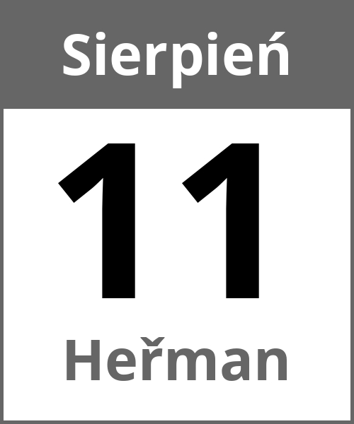 Swieto Heřman Sierpień 11.8.