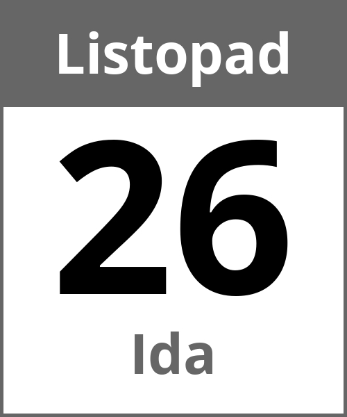 Swieto Ida Listopad 26.11.