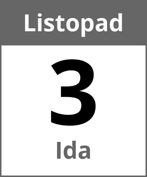 Swieto Ida Listopad 3.11.