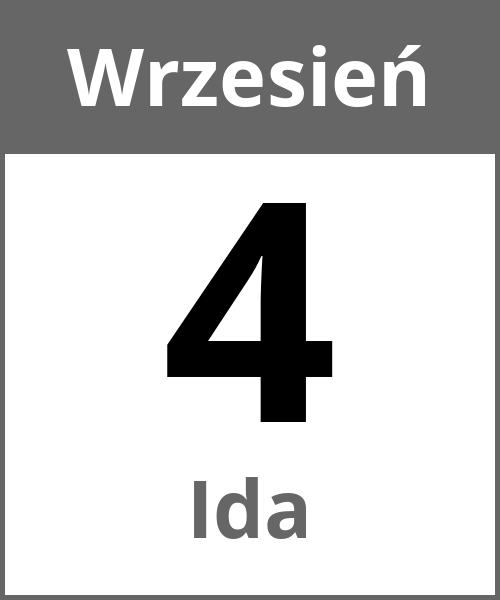 Swieto Ida Wrzesień 4.9.