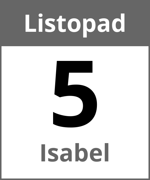 Swieto Isabel Listopad 5.11.