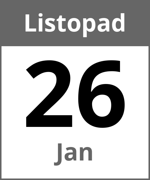 Swieto Jan Listopad 26.11.